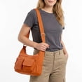 thumbnail image 4 of PULLIMORE Crossbody Bag for Women Nylon Waterproof Shoulder Purse Handbag Messenger Bag Lightweight Multi-Pockets Pocketbooks, Orange, 4 of 9