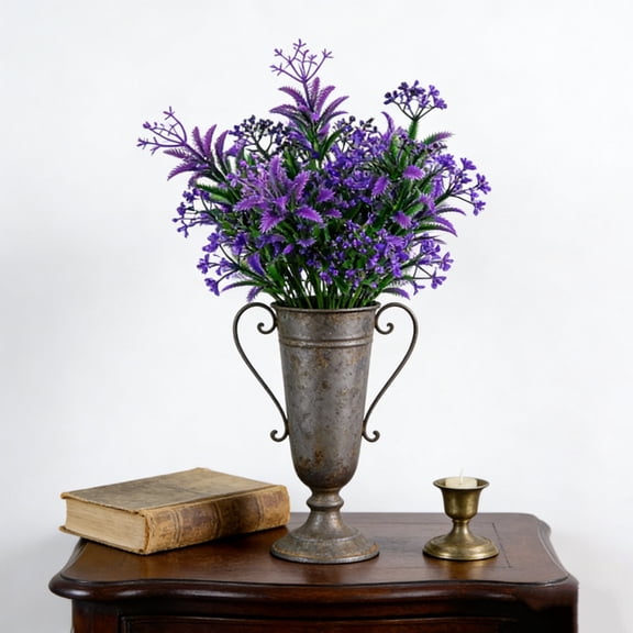 Artificial FlowersBouquet for Home Decor, Wedding Centerpiece, Party Gift, Durable Silk & Plastic Stems, Realistic, Easy to Maintain Purple