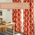 thumbnail image 6 of TOWN & COUNTRY EVERYDAY Ironwork Geo Trellis Sateen Indoor Curtains, Room Darkening Blackout, Grommet Top, Energy Efficient, 2-Pack Set, 52"x84", Mecca Orange, 6 of 10