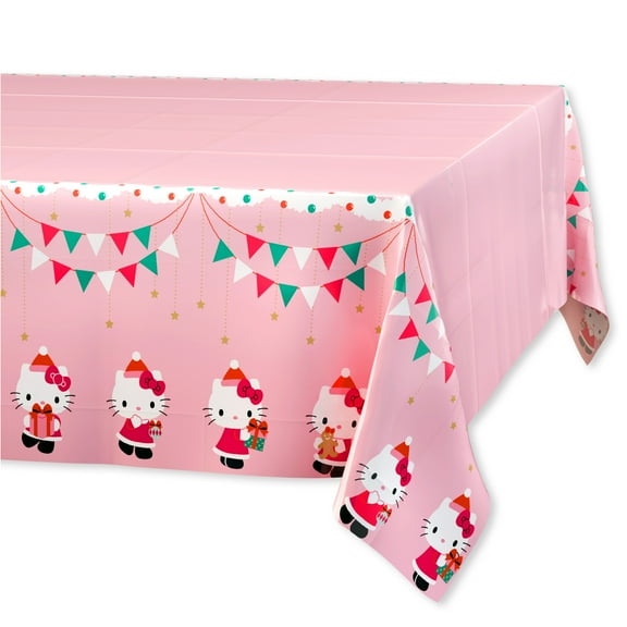 American Greetings Hello Kitty Christmas Plastic Table Cover (1-Count)