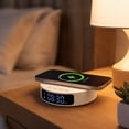 thumbnail image 5 of Fast Wireless Charging Pad, Nightstand Charging Station, Digital Bedroom Clock, Multi-Function Wireless Phone Charger, 15W Quick Charge 5.5 Inch X 1.5 Inch Abs Alarm Clock Unit, 5 of 8