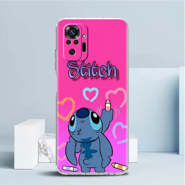 Funda de teléfono para Xiaomi Redmi Note 10, 11 Pro, 9, 9S, 11T, 8, K40, 9C, 11S, 9A, 7, silicona transparente, tpu, Lilo Stitch, azul Koala