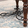 thumbnail image 5 of Miekor Furniture Majestic Traditional 2pcs Arm Chairs Brown Cherry Solid wood Faux Wood Carved Details Black Leatherette Seats Formal Dining Room Furniture W5U520, 5 of 7