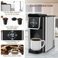 thumbnail image 2 of SIFENE 3 in 1 Single Serve Coffee Maker: Coffee Machine Compatible with K Cup Capsules & Grounds, Instant Coffee Pot, Tea Maker Brewer with Digital Dispaly, 120V 1150W, Black, 2 of 10