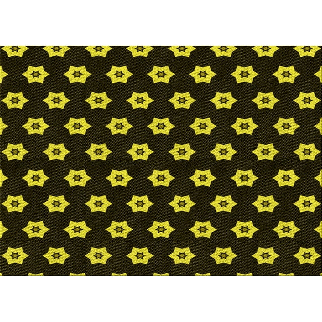Ahgly Company Machine Washable Indoor Rectangle Transitional Night Black Area Rugs, 8' x 10'