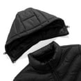 thumbnail image 4 of YueHuiYing Men's Casual Fashion Solid Color Hooded Jacket Zipper Pockets Removable Hood Thickened Parkas, 4 of 8