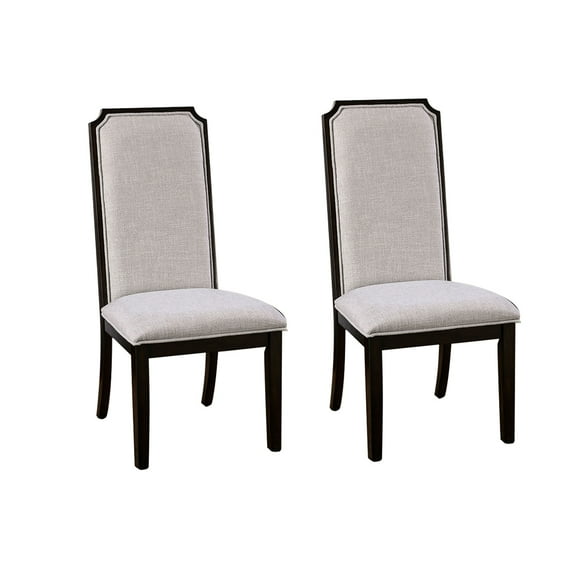 William's Home Furnishing Espresso/Gray Gillam Side Chair