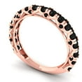 thumbnail image 2 of 3.13 ctw Wedding Band for Women - 14K Rose Gold Natural Onyx Stackable Eternity Ring, 2 of 6