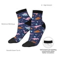 thumbnail image 6 of Fuzoiu Dinosaur Print Adult Socks, Crew Moisture-wicking Socks, Unisex Cushion Crew Socks,Casual Sports Ankle Socks, 6 of 7