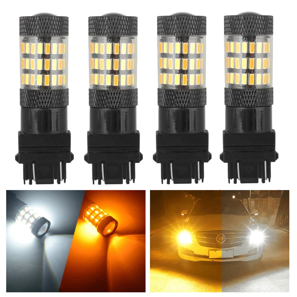 Shopping now Fast Free Shipping White/Amber Switchback LED Turn Signal Light Bulbs For Chevy