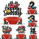 thumbnail image 2 of Disney-adorno de pastel de cumpleaños con temática de Rayo McQueen, decoración de pastel de dibujos animados de coche de carreras para niño, suministros para Baby Shower, 2 of 5