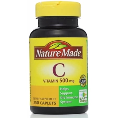 Nature Made Vitamin C 500 mg Caplets 250 ea (Pack of 2)