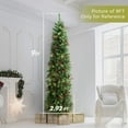 thumbnail image 6 of OasisCraft 9FT Pre-Lit Slim Artificial Christmas Tree - 500 Clear Lights, Metal Foldable Stand, Hinged Design (1450 Thicken Tips), 6 of 6