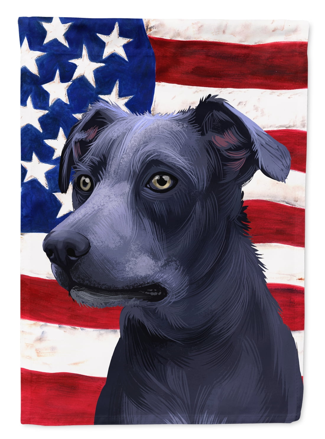 Blue Lacy Dog American Flag Garden Flag