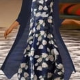 thumbnail image 1 of Plus Size Outfits Set, Women's Plus Floral Print Round Neck Tank Dress & Long Sleeve Coat Outfits Two Piece Set, 1 of 5