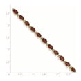 thumbnail image 4 of Auriga 14K Yellow Gold 6X4mm Oval Garnet Bracelet 7 inch for Women(L- 7inch), 4 of 4