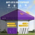 thumbnail image 6 of CROWN SHADES 10x10 Pop Up Canopy Tent with One Push Setup Easy Outdoor Sun Shade for Events, Parties, Camping Purple, 6 of 8