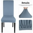 thumbnail image 5 of Chair Covers for Dining Room Set of 4, Stretch Solid Color Kitchen Chair Covers Washable Spandex Parsons Chair Slipcovers Removable Seat Protector for Home, Restaurant, Ceremony (Grey Blue), 5 of 6