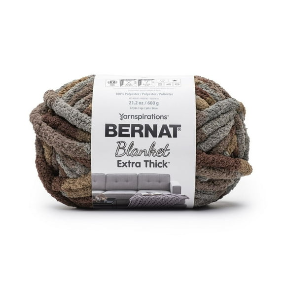 Bernat® Blanket Extra Thick™ #7 Jumbo Polyester Yarn, Leather 21.2oz/600g 72 Yards