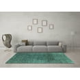 thumbnail image 3 of Ahgly Company Indoor Rectangle Oriental Turquoise Blue Industrial Area Rugs, 8' x 10', 3 of 4