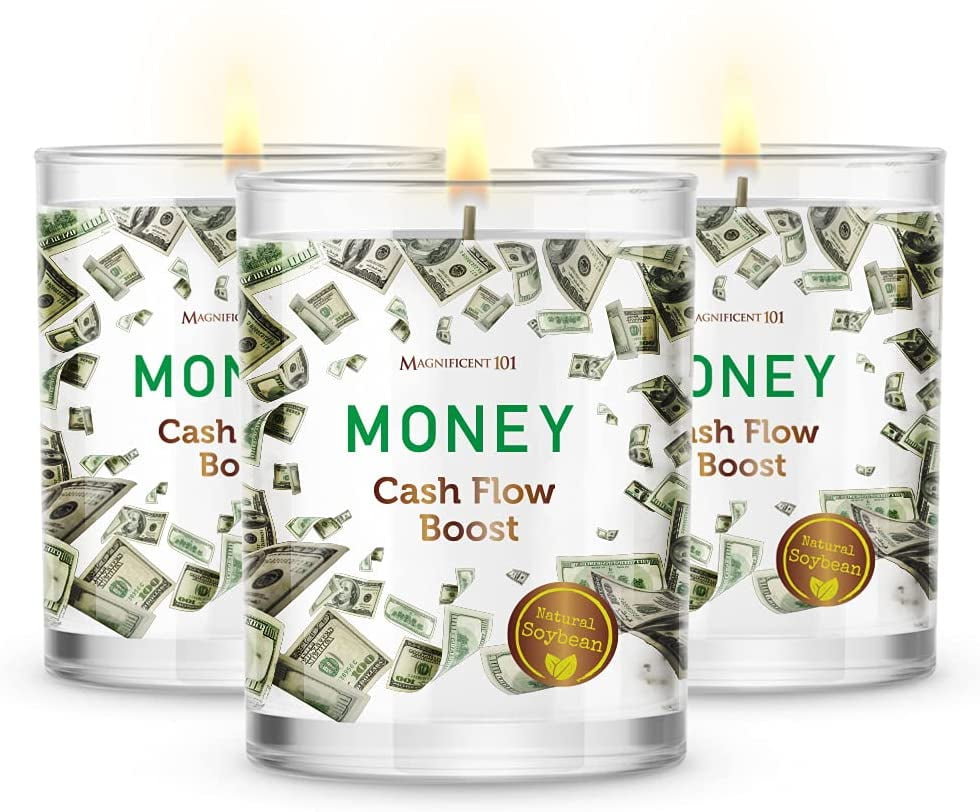 Magnificent 101 Money Cash Flow Boost Set of 3 Candles