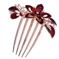 thumbnail image 5 of Milisten Peigne à Cheveux Fleur Mariée Coiffe Délicate Accessoires de Robe de Mariée Ornement de Cheveux pour Femme (Rouge), 5 of 5