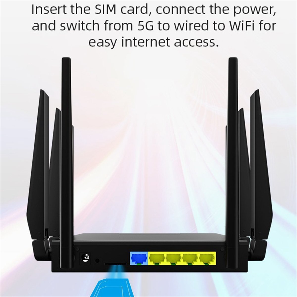 5G Industrial Grade Wifi Router 1200Mbps 5G CPE Detachable 8 Antenna Unlock Modem Portable Broadband Network WAN US Plug