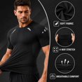 thumbnail image 6 of alpinario Men's Compression T-Shirt Moisture Wicking Breathable Short Sleeve Gym Workout High Elastic Dry Fit Baselayer Rash Guard Running Undershirt, 6 of 8