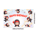 thumbnail image 2 of Yatrandify Ninja Theme Birthday Banner Cartoon Character Kids Party Decor for Children Celebration Birthday Party Indoor Event, 2 of 7