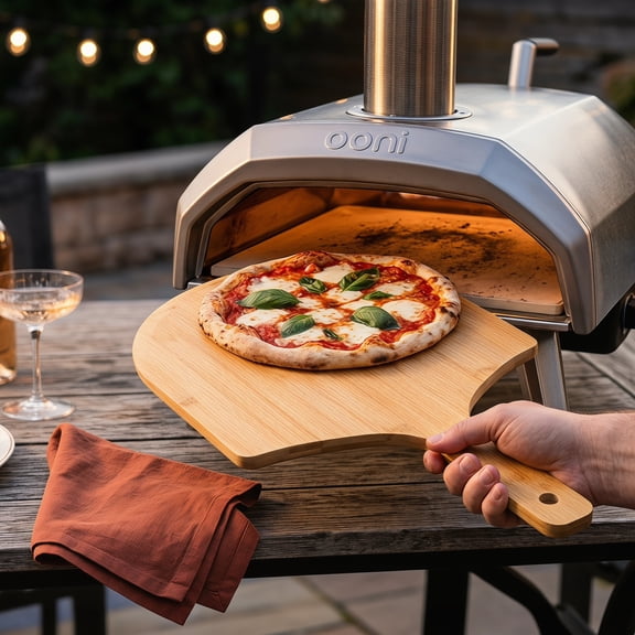 Wooden Pizza Peel, 11.81-inch Long with Overall Size 11.81x17.71x0.39 inches – Great for Baking, Turning Pizza