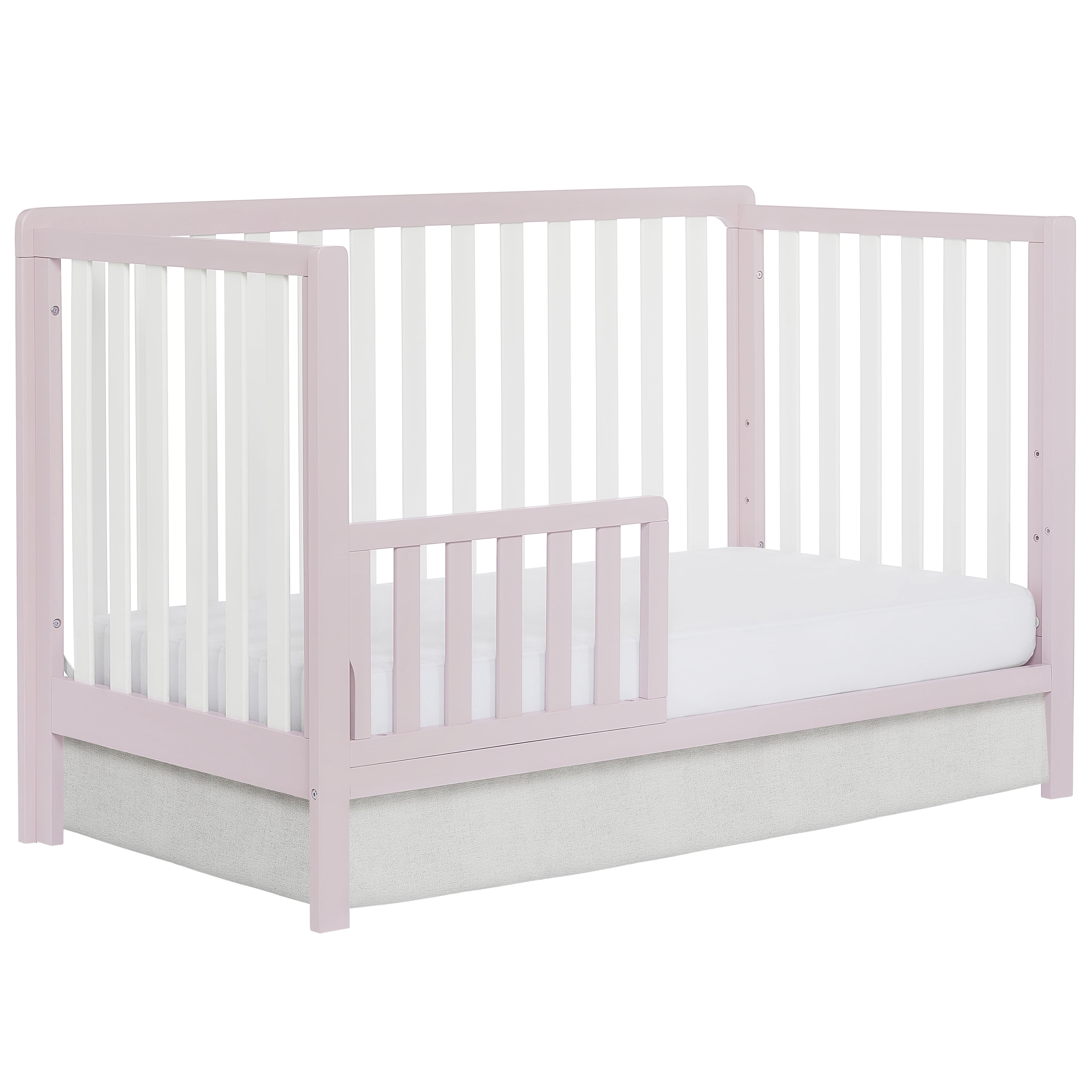 Dream On Me Ridgefield 5-in-1 Convertible Crib, Blush Pink and White