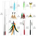 thumbnail image 3 of miwoowim 2 piezas de juguete para gatos ultralargo (50 pulgadas + 38 pulgadas) + 9 piezas de recambios de plumas de pájaro Da, juguete interactivo para caña de pescar, varita retráctil para gatos y ju, 3 of 6