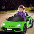 thumbnail image 3 of Costway 12V Kids Ride On Car Licensed Lamborghini SVJ RC w/ Trunk & Music Green, 3 of 10