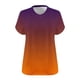 thumbnail image 5 of Camiseta de Base de Impresión de Manga Corta con Cuello en V para las Mujeres, Más Tamaño Estante de Imitación Casual Superior, 5 of 9