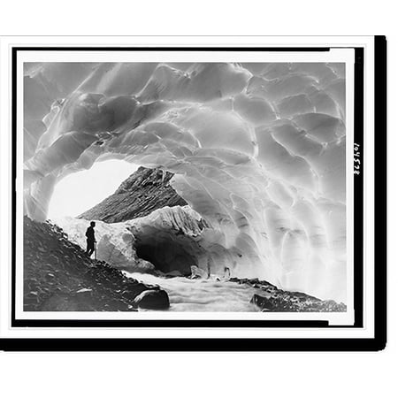 Historic Print, Ice cavern in Paradise Glacier, Mt. Rainier National Park, 16" x 20"