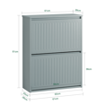 thumbnail image 3 of SoBuy Armoire à Chaussures 2 Tiroirs Basculants Rangement Organisateur FSR165-K-HG, 3 of 7