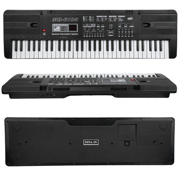 Piano Con Teclado de 61 Teclas, Teclado Digital Música Digital Órgano Electrónico Teclado Para Niños Piano Teclado de Piano Eléctrico Con Micrófono para Niños