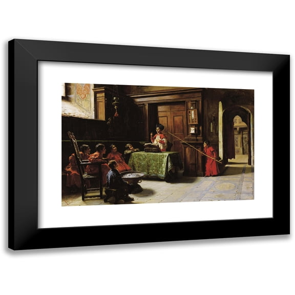 Francesco Bergamini 14x11 Black Modern Framed Museum Art Print Titled - The Altar Boys