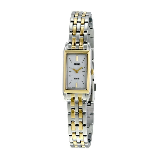 Seiko Women's Solar Stainless Watch - Silver Bracelet - White Dial - SUP028  