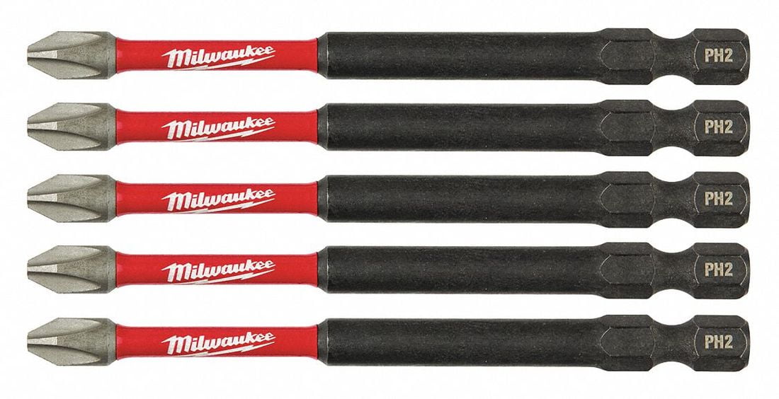 Milwaukee 48-20-8805 3/16" x 2" x 4" 3-Flat Secure-Grip Hammer Drill Bits 2 Pack 