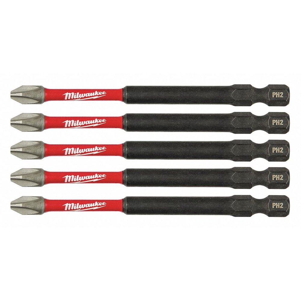 Milwaukee 2 Phillips Impact Power Bit, 1/4 in Hex 48324564