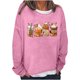 thumbnail image 2 of ICHUANYI Clearance Women Print Round-Neck Long Sleeve Loosen Single Sweatshirt Tops Pullover Blouse ICHUANYI "ICHUANYI", 2 of 5