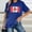 Blue, variant on Womens Summer Tops Womens Summer Tops Womens Canada Day Shirts Canada Flag Graphic Tshirt Canadian Maple Leaf Short Sleeve Patriotic Tee Tops L