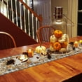 thumbnail image 4 of Table Runner Dresser Scarves 60 Inch Long,Fall Thanksgiving Pumpkin Maple Leaves Linen Dining Table Runners Autumn Harvest on Plaid Linen Tabletop Scarf for Wedding Holiday Party Kitchen, 4 of 9