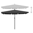 thumbnail image 4 of vidaXL Garden Parasol with Pole 82.7"x55.1" Anthracite 5545, 4 of 5