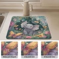 thumbnail image 4 of Dish Drying Mat Absorbent Dish Drainer Kitchen Counter 19.7x15.7inch Dish Drying Pad for Countertops Sinks Draining Racks Cute Elephant, 4 of 9
