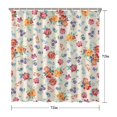 thumbnail image 5 of Waterproof Beautiful Colorful Floral Shower Curtain 72x72 Inch Boho Style Polyester Unique Shower Curtain for Bathroom Hotel Home Decor with 12 Plastic Hooks, 5 of 5