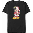 thumbnail image 1 of Disney Mickey Mouse Santa Claus Black T-Shirt All size S-3XL, 1 of 4