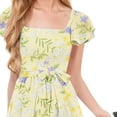 thumbnail image 3 of Gubotare Girls Summer Dress for Kids Maxi Tween Girl Teen Floral Casual Short Sleeve Long Dresses (Yellow,7-8 Years), 3 of 3