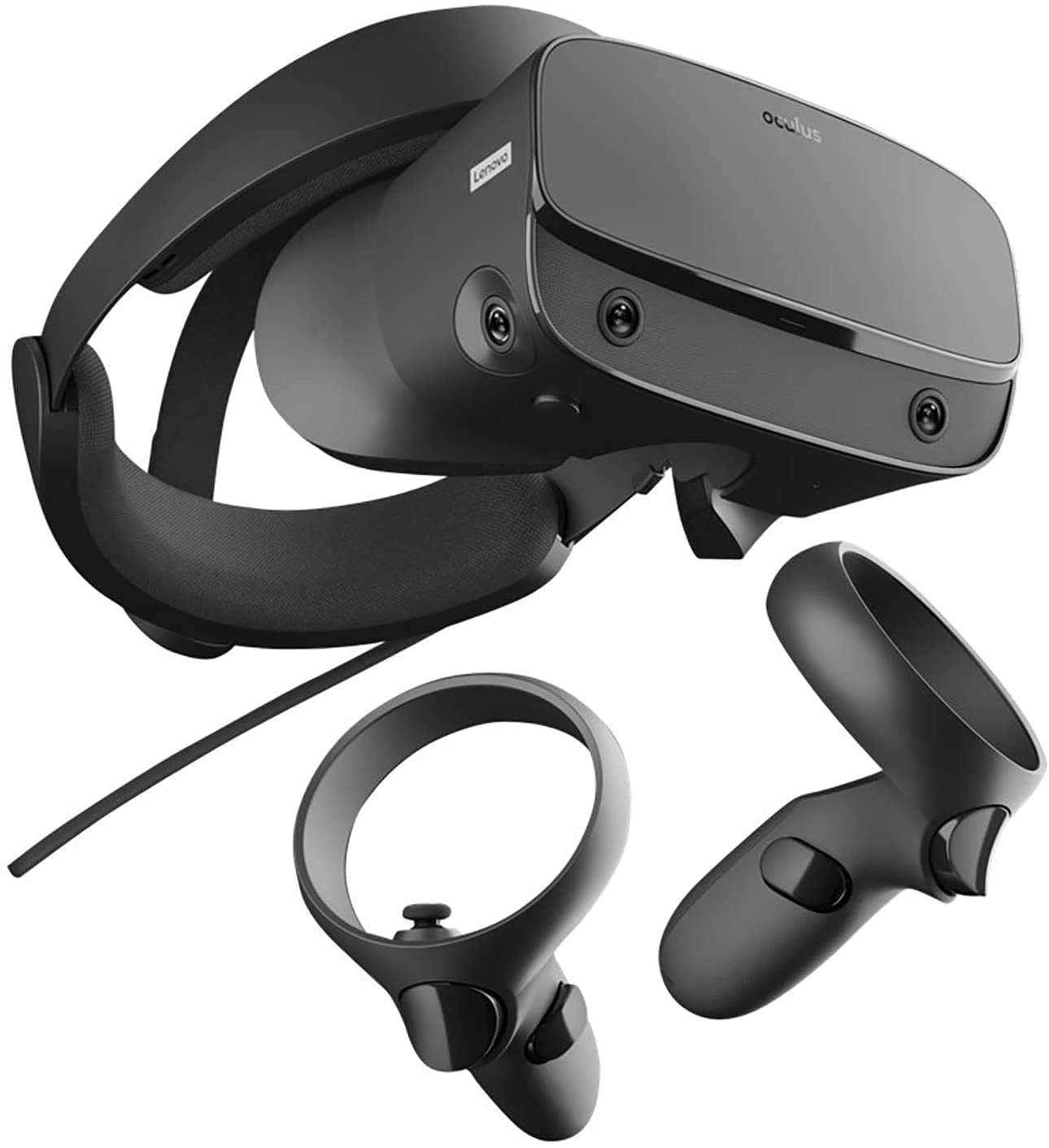 Oculus - Rift S PC-Powered VR Gaming Headset - Black, Two Touch  Controllers, Fit Wheel Adjustable Halo Headband, Motion Insight Tracking  Sensor, Bundle with 10Ft Link Cable 
